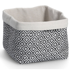 MOSAIC pamut és papír tároló kosár, 28 x 28 x 28 cm