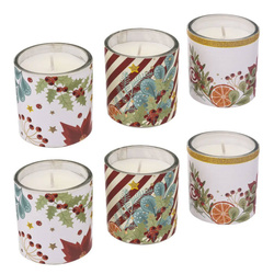 Illatos gyertyák készlete díszdobozban, 6 db.