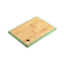 Zöld bambusz vágódeszka fogantyúval