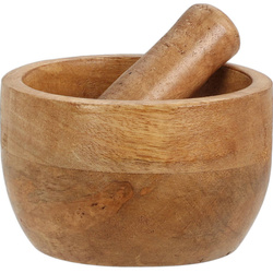 Mangófa konyhai mozsár, 10 x 6 cm