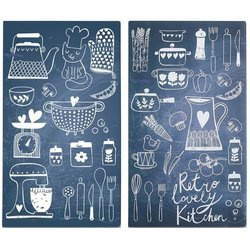 Üveg védőlapok LOVELY KITCHEN a tűzhelyhez – 2 db, ZELLER, 8-as minta