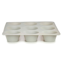 Sütőforma muffinikhez, szilikon, 9 darabos