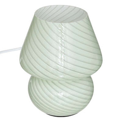 CARA gomba asztali lámpa, üveg, Ø 15 cm