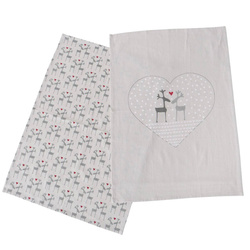 Konyhai törlők ünnepi LOVELIES mintával, 50 x 70 cm, 2 db.