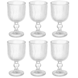 Csíkos borospohár, 260 ml, 6 darab