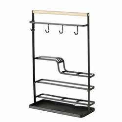 AGNETA fém polc horgokkal, 43,5 x 28,5 cm