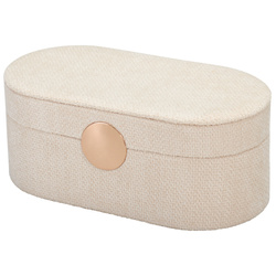 GLINT ékszertartó tükörrel, fehér színben, 25 cm