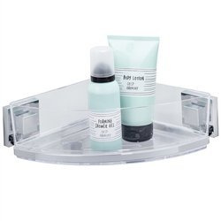 Sarok fürdőszobai polc QUADRO, Vacuum-Loc zuhanyzóhoz, WENKO