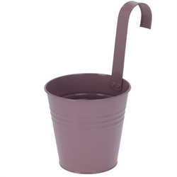 Cink virágcserép huzat kampóval, 13 x 13,5 cm