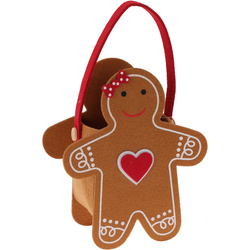 Karácsonyi mintás filctáska, 16,5 x 20 cm