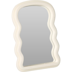 Dekoratív tükör hullámos keretben, 18 x 26 cm