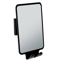 Quadro anti-fog kozmetikai tükör, fúrás nélküli szerelés, fekete