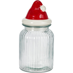 Üveges befőttesüveg ünnepi mintával, 1060 ml