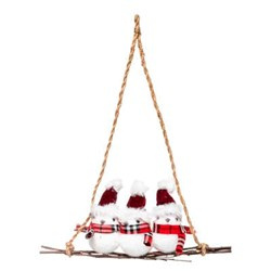 Függő dísz, hóemberek az ágon