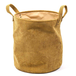 Hajtogatható szennyeskosár, kordbársony, Ø 40 cm