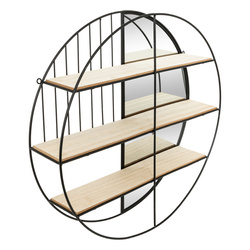 ZINA kerek fali polc tükörrel, Ø 56 cm