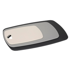 3 darabos műanyag vágódeszka szett, különböző színek és méretek