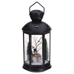 Ünnepi jelenetes lámpás, 43 cm