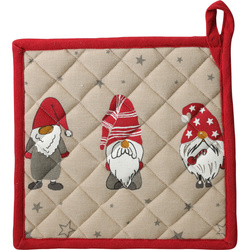 Pamut konyhai kesztyű törpe mintával, 20×20 cm