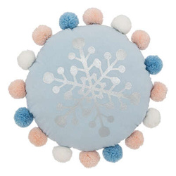 Kerek párna pomponokkal HIVER