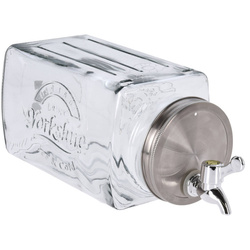 Üveg víztartó, csappal, 3000 ml