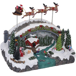 Karácsonyi jelenet TÉLI BÁB, LED dióda világítással, 33 cm