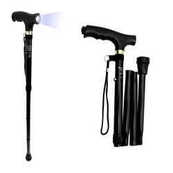 Összecsukható alumínium bot, állítható magasság és LED dióda