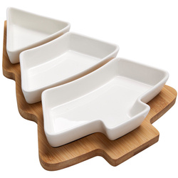 LUMORA porcelán snack tálkák, karácsonyfa forma
