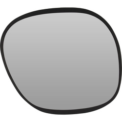 Organikus formájú tükör, fekete keret, 54 x 47 cm