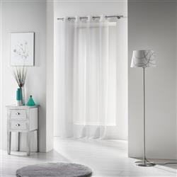 VOLINE függöny a nappaliba, gyűrűs, sima, 135 x 240 cm