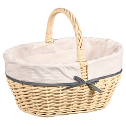 Fonott piknikkosár textilbéléssel, 45 x 34 cm
