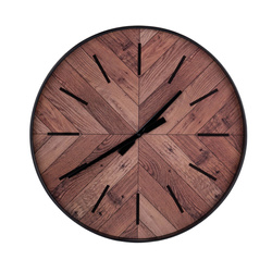 Fali óra fa hatású számlappal üvegen, Ø 51 cm