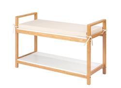 FINJA, WENKO len utánzat anyagból készült ülőpados cipős szekrény