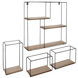 Fali dekoratív polcok, 4 darab