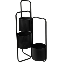 Fém virágtartó FLOWER, 3 szint, 57 cm