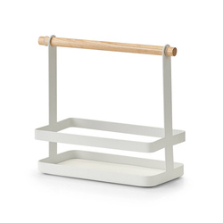 Fém fűszertartó bambusz fogantyúval, 24 x 10 x 20 cm