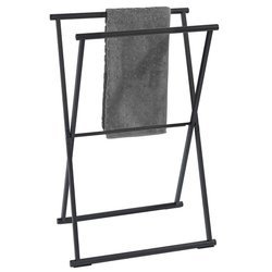 Összecsukható törölköző- és ruhafogas LAVA, WENKO, fekete