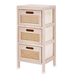 Minikomód 3 fiókkal, bécsi fonás, 25 x 27 x 58 cm