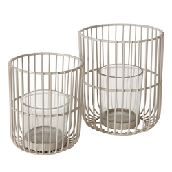 Fém lámpás CINDY, bézs, 2 darab