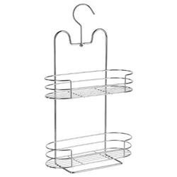 Függő polc zuhanyzóhoz, 2 szint, krómozott acél