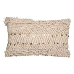 Boho párna vastag szövettel, 30 x 50 cm