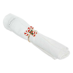 Karácsonyi szalvétagyűrűk, fém, 2 darab