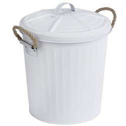 GARA szemetes fedéllel, 6 L, WENKO, fehér