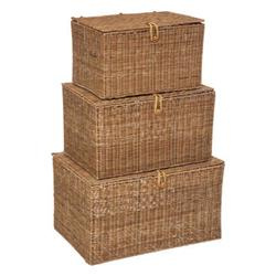 CARMEN tárolókosarak, rattan, 3 darab