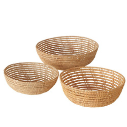 Palmina fonott kosár, 3 darab, areka pálma