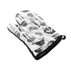 Pamut konyhai kesztyű, szilikonos megerősítések, 30 x 18 cm