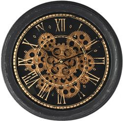 Fali óra, loft stílusú, látható mechanizmussal