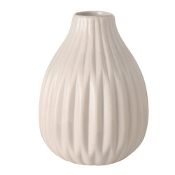 Csíkos váza, ESKO, bézs