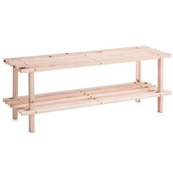 Fából készült cipőtartó, lábbeli, 2 szint, ZELLER