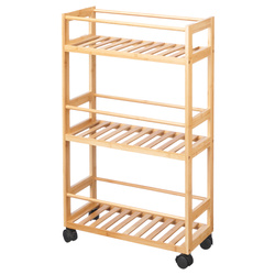 BAMY bambusz polc kerekeken, 44,5 x 20 x 75 cm